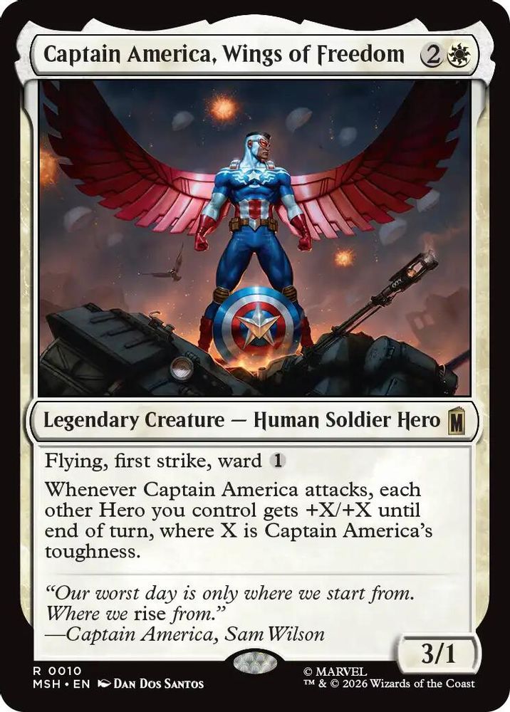 [FOIL] Captain America, Wings of Freedom #010 - RARE MSH -  Marvel Super Heroes