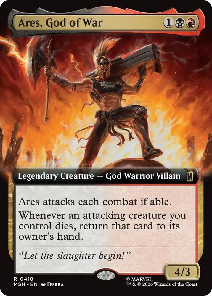 [FOIL] Ares, God of War (Extended Art) #418 - RARE MSH -  Marvel Super Heroes