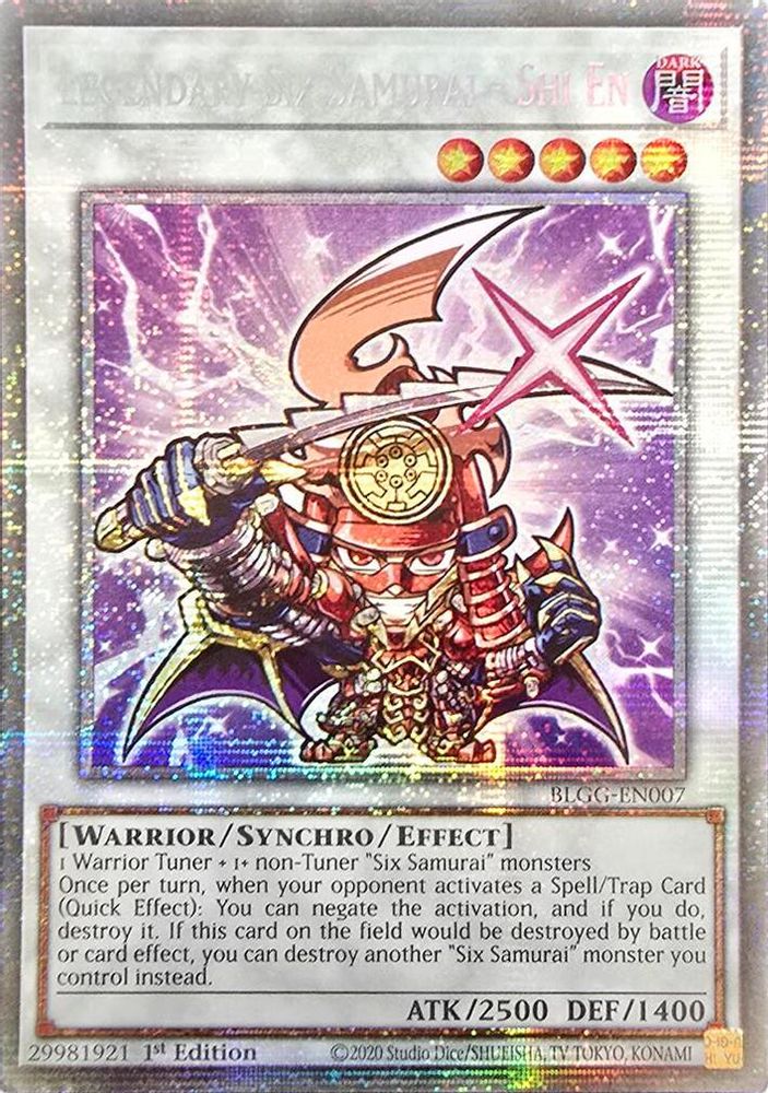 Legendary Six Samurai - Shi En (Starlight Rare) - (BLGG-EN007) - Starlight Rare 1st Edition