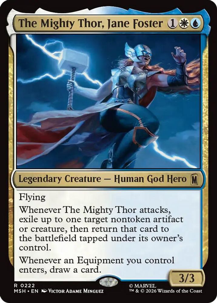 [FOIL] The Mighty Thor, Jane Foster #222 - RARE MSH -  Marvel Super Heroes