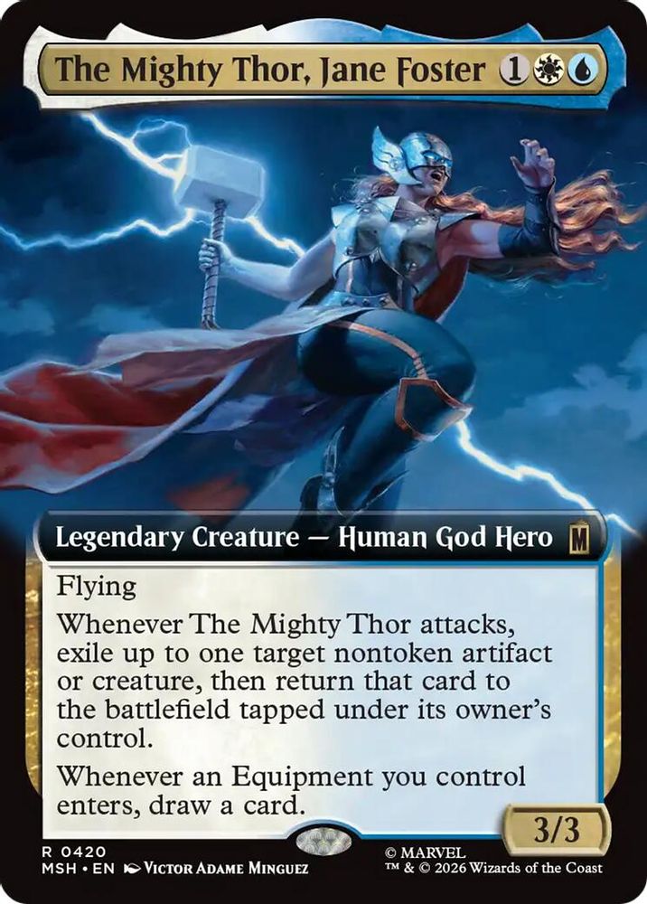 [FOIL] The Mighty Thor, Jane Foster (Extended Art) #420 - RARE MSH -  Marvel Super Heroes