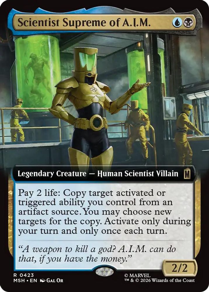 [FOIL] Scientist Supreme of A.I.M. (Extended Art) #423 - RARE MSH -  Marvel Super Heroes