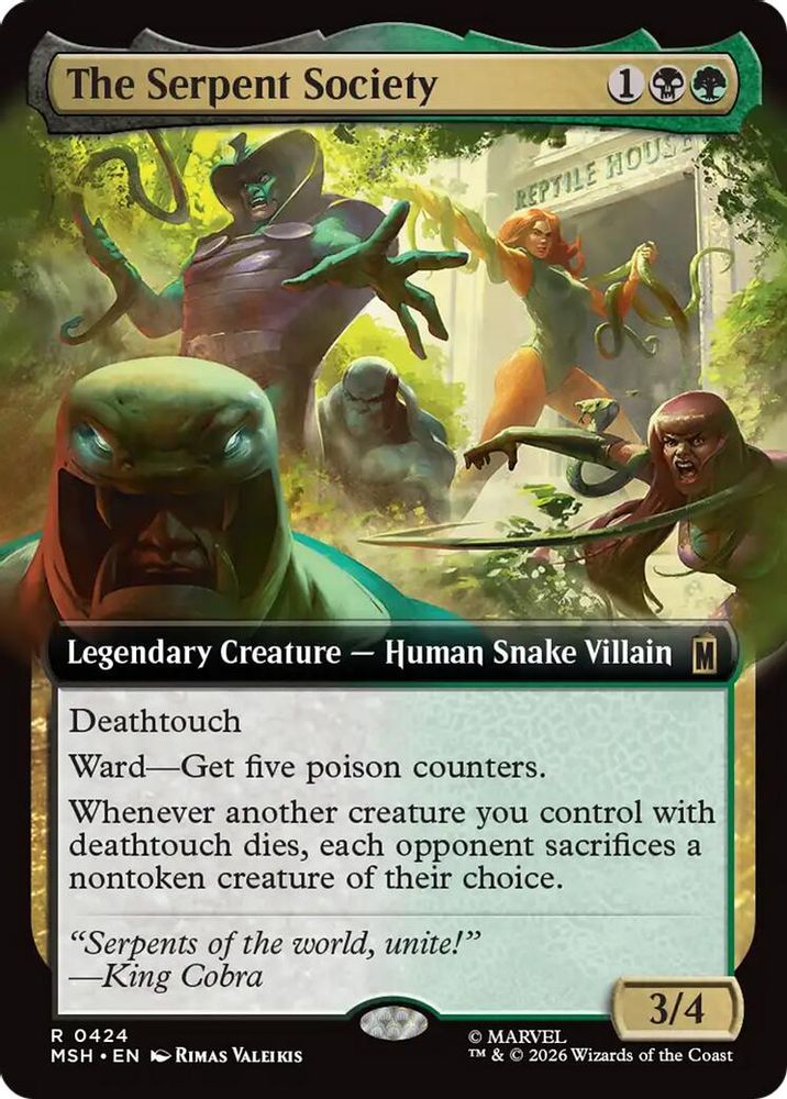 [FOIL] The Serpent Society (Extended Art) #424 - RARE MSH -  Marvel Super Heroes