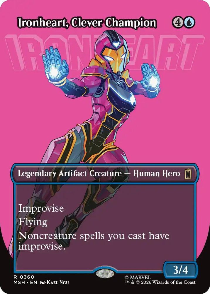 Ironheart, Clever Champion (Borderless) #360 - RARE MSH -  Marvel Super Heroes