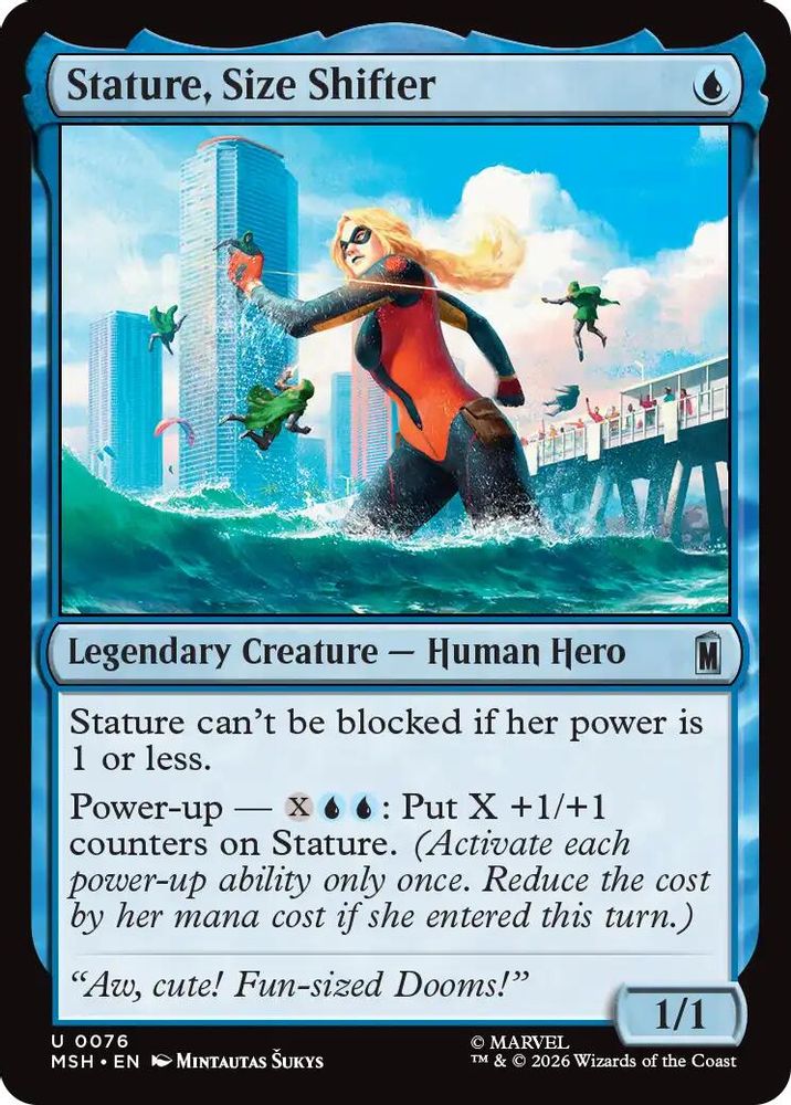 [FOIL] Stature, Size Shifter #076 - RARE MSH -  Marvel Super Heroes