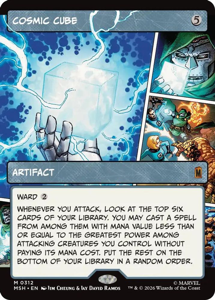 [FOIL] Cosmic Cube (Borderless) (0312) #312 - MYTHIC MSH -  Marvel Super Heroes