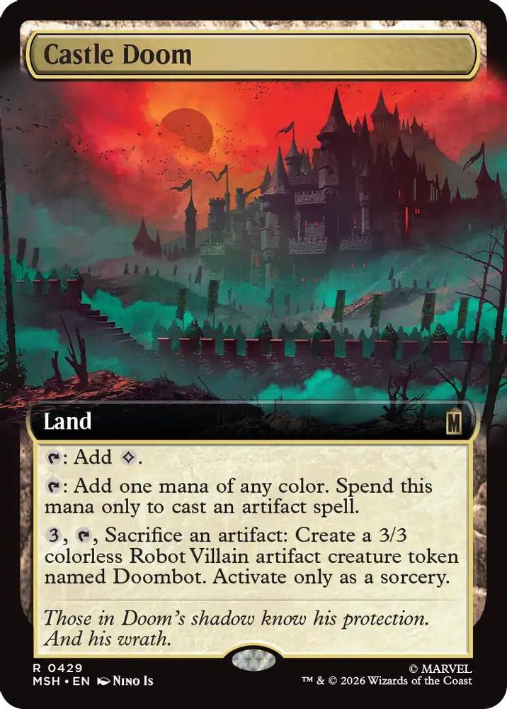 [FOIL] Castle Doom (Extended Art) #429 - RARE MSH -  Marvel Super Heroes