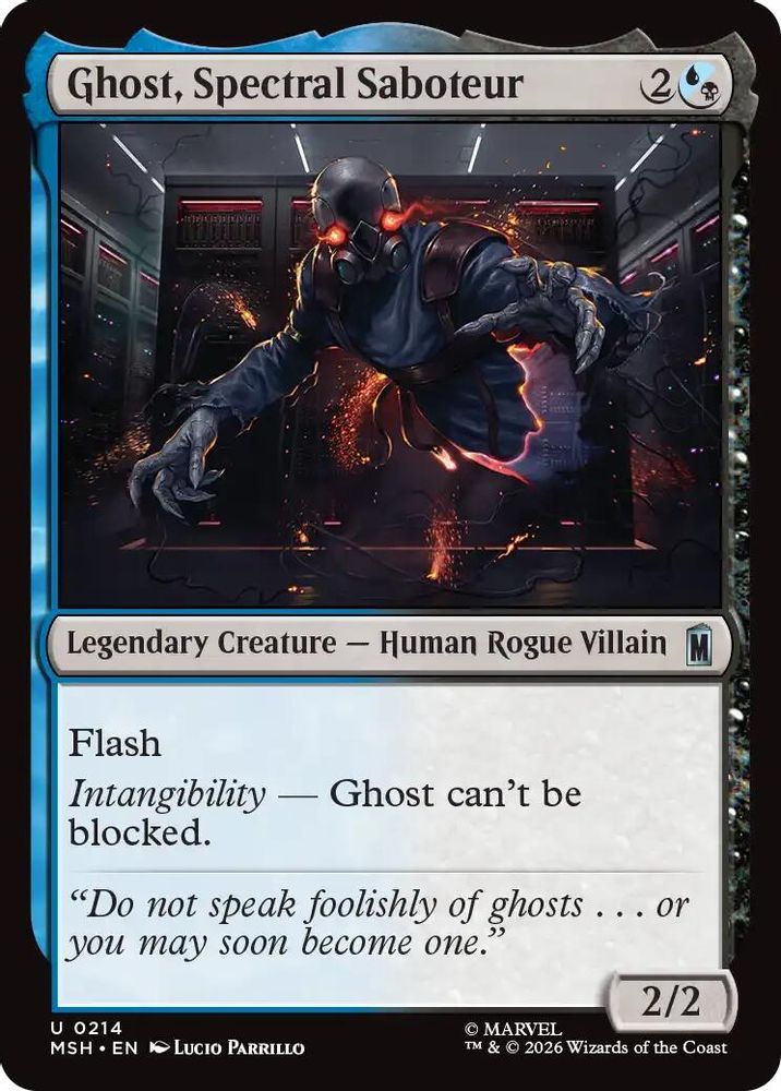 Ghost, Spectral Saboteur #214 - RARE MSH -  Marvel Super Heroes