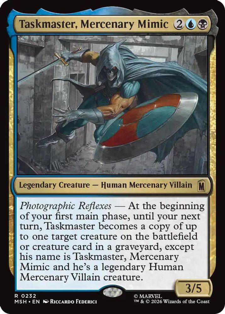 [FOIL] Taskmaster, Mercenary Mimic #232 - RARE MSH -  Marvel Super Heroes