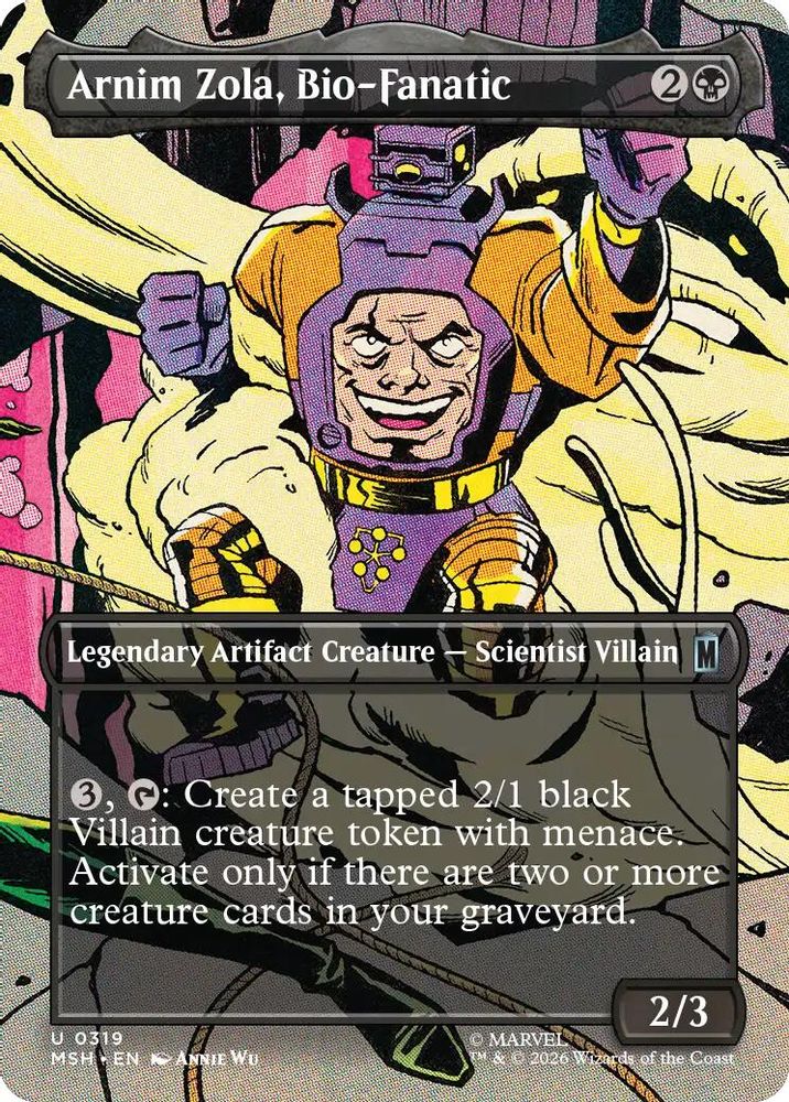 [FOIL] Arnim Zola, Bio-Fanatic (Borderless) #319 - UNCOMMON MSH -  Marvel Super Heroes