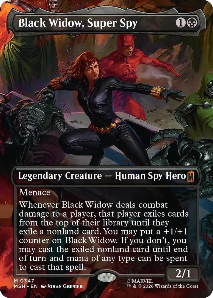 Black Widow, Super Spy (Borderless) (0347) #347 - MYTHIC MSH -  Marvel Super Heroes