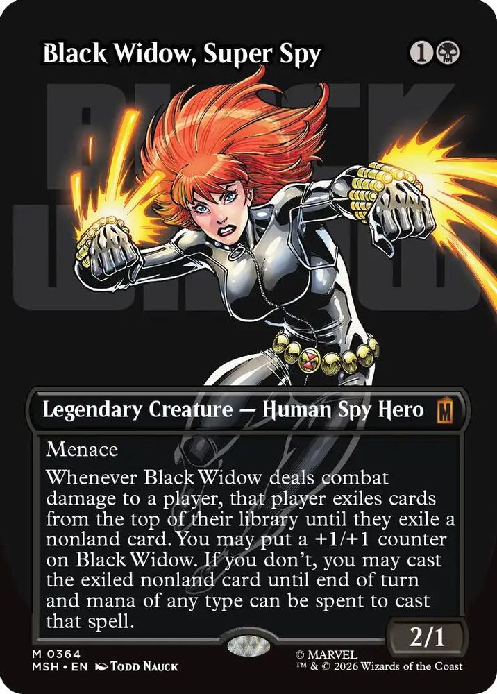 Black Widow, Super Spy (Borderless) (0364) #364 - MYTHIC MSH -  Marvel Super Heroes