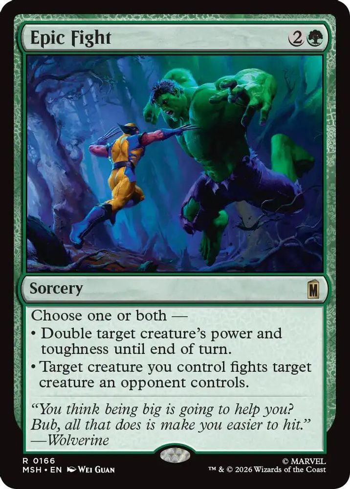[FOIL] Epic Fight #166 - RARE MSH -  Marvel Super Heroes