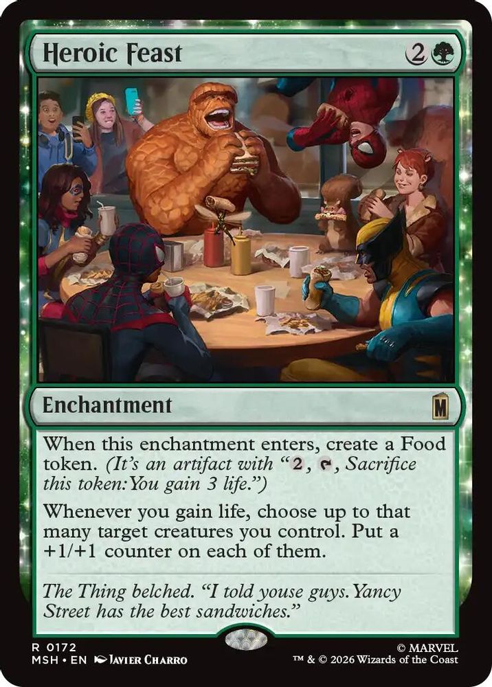 [FOIL] Heroic Feast #172 - RARE MSH -  Marvel Super Heroes