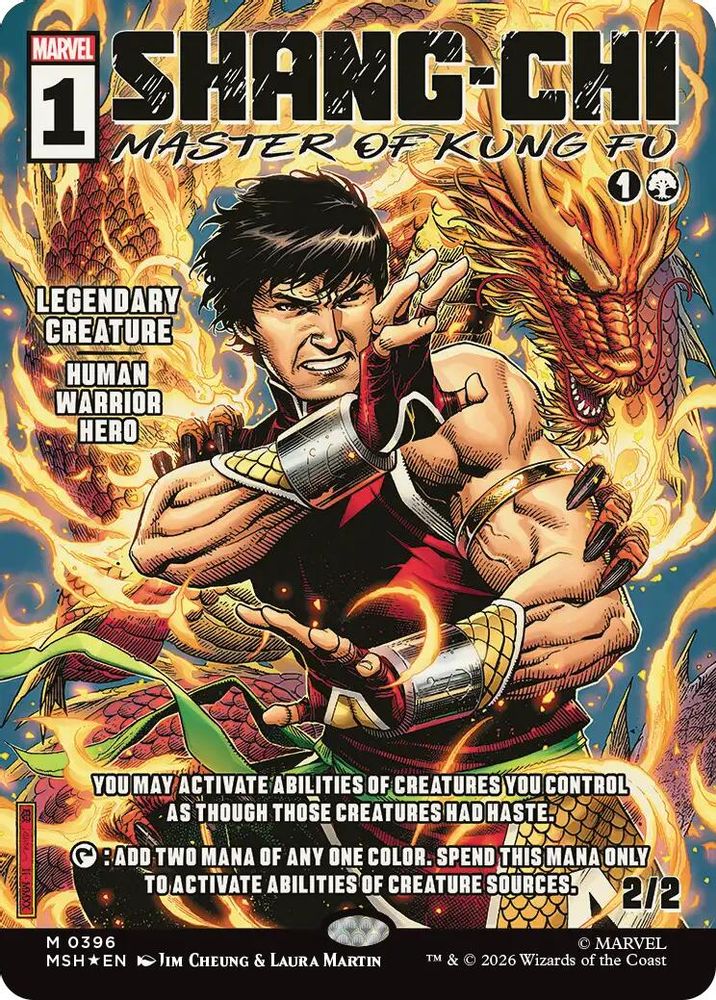 [FOIL] Shang-Chi, Master of Kung Fu (Borderless) (0396) #396 - MYTHIC MSH -  Marvel Super Heroes