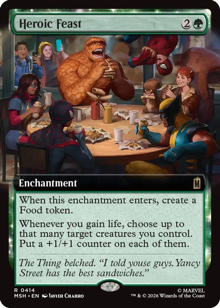 Heroic Feast (Extended Art) #414 - RARE MSH -  Marvel Super Heroes