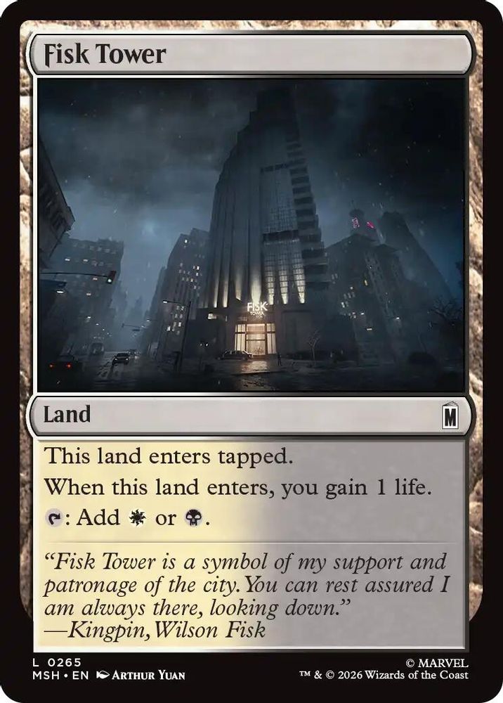 Fisk Tower #265 - LAND MSH -  Marvel Super Heroes