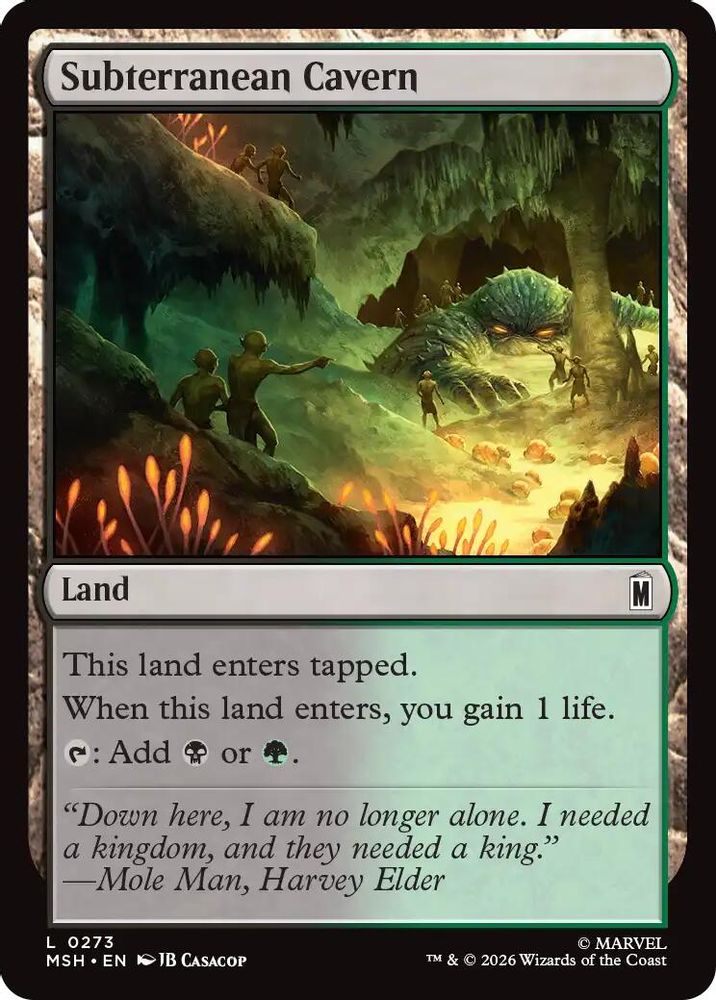 [FOIL] Subterranean Cavern #273 - LAND MSH -  Marvel Super Heroes