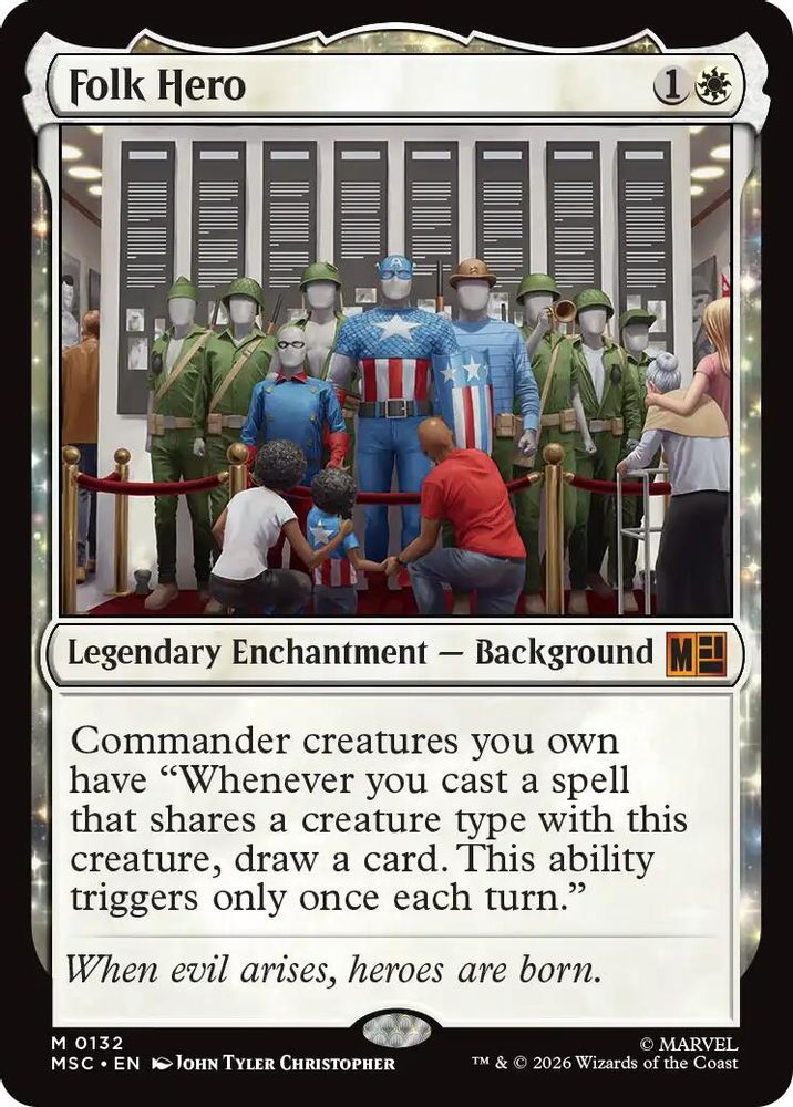 Folk Hero #132 - MYTHIC MSC -  Commander: Marvel Super Heroes
