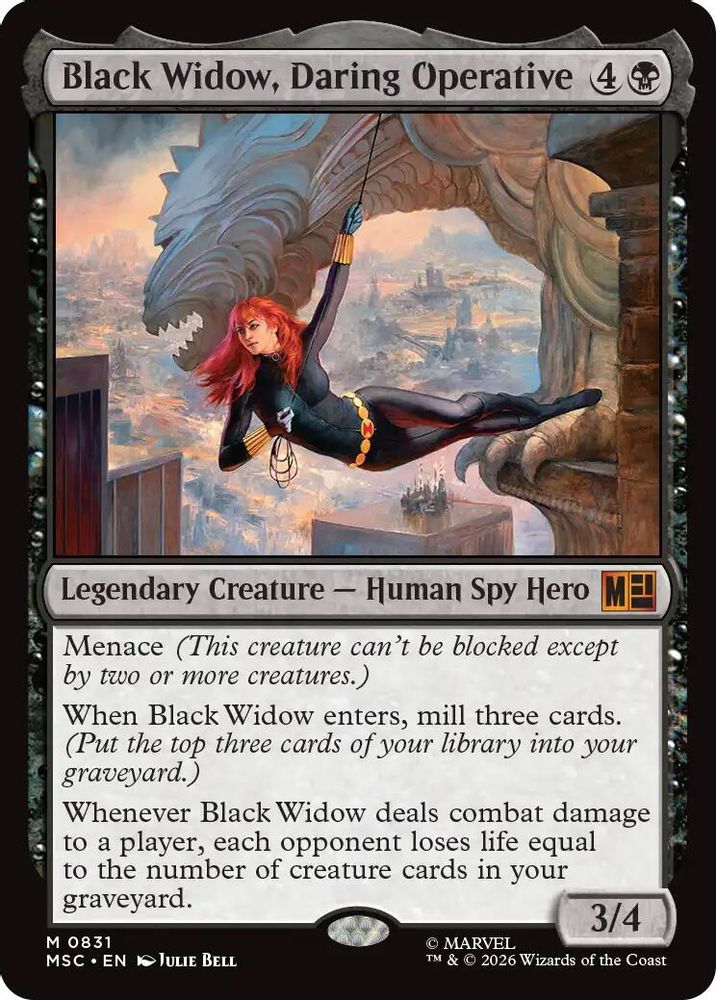 Black Widow, Daring Operative #831 - MYTHIC MSC -  Commander: Marvel Super Heroes