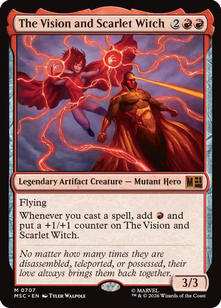 [FOIL] The Vision and Scarlet Witch #707 - MYTHIC MSC -  Commander: Marvel Super Heroes