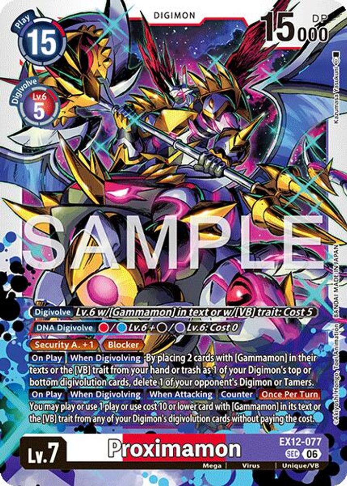 Proximamon (EX12-077) Secret Rare - Digimon Digital World Shambala
