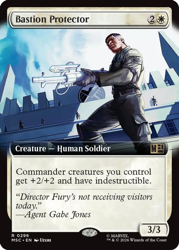 [FOIL] Bastion Protector (Extended Art) #296 - RARE MSC -  Commander: Marvel Super Heroes