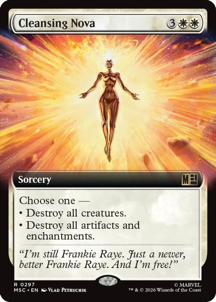 Cleansing Nova (Extended Art) #297 - RARE MSC -  Commander: Marvel Super Heroes