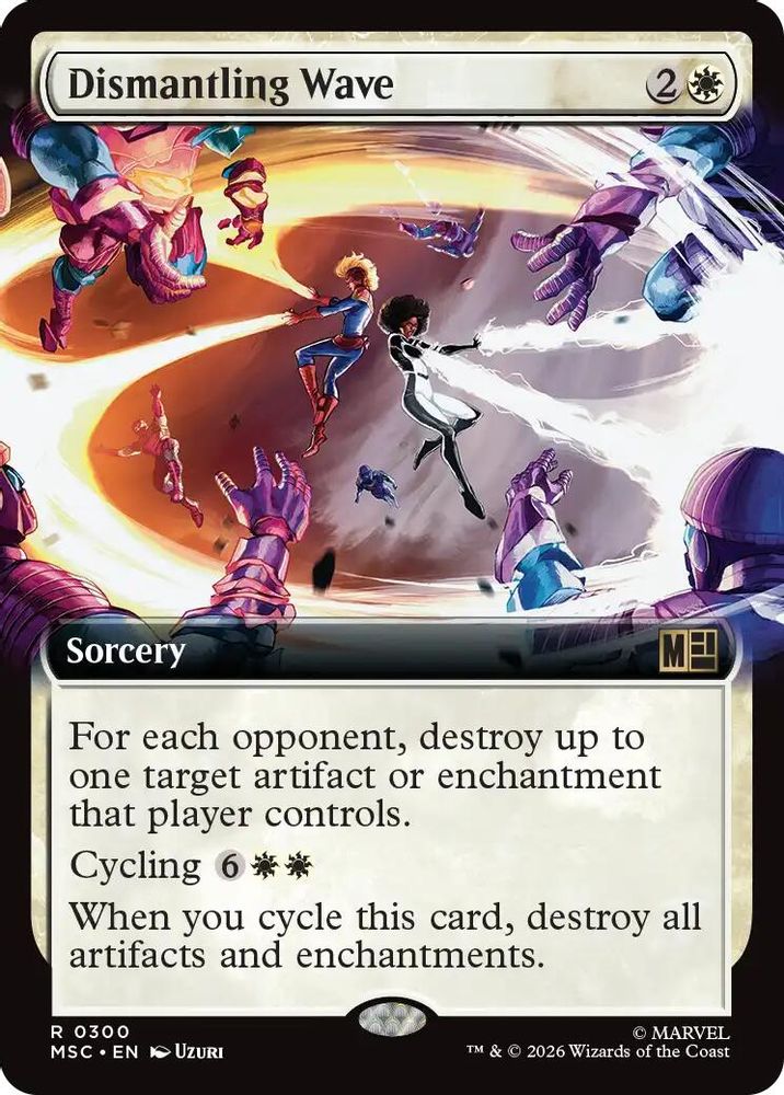[FOIL] Dismantling Wave (Extended Art) #300 - RARE MSC -  Commander: Marvel Super Heroes