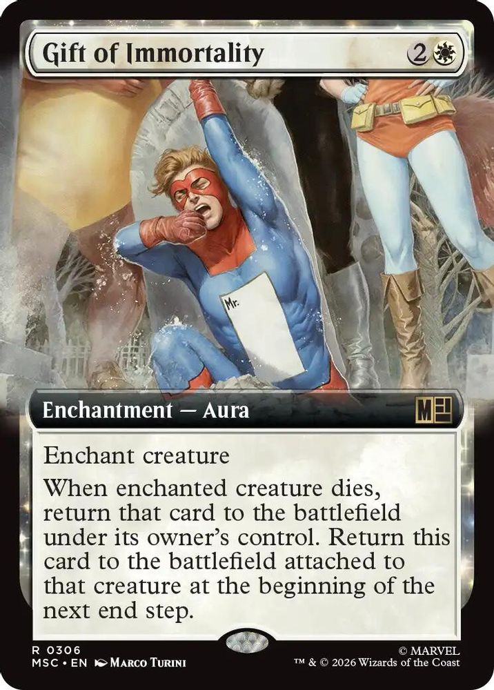 [FOIL] Gift of Immortality (Extended Art) #306 - RARE MSC -  Commander: Marvel Super Heroes
