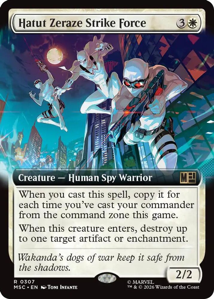 Hatut Zeraze Strike Force (Extended Art) #307 - RARE MSC -  Commander: Marvel Super Heroes