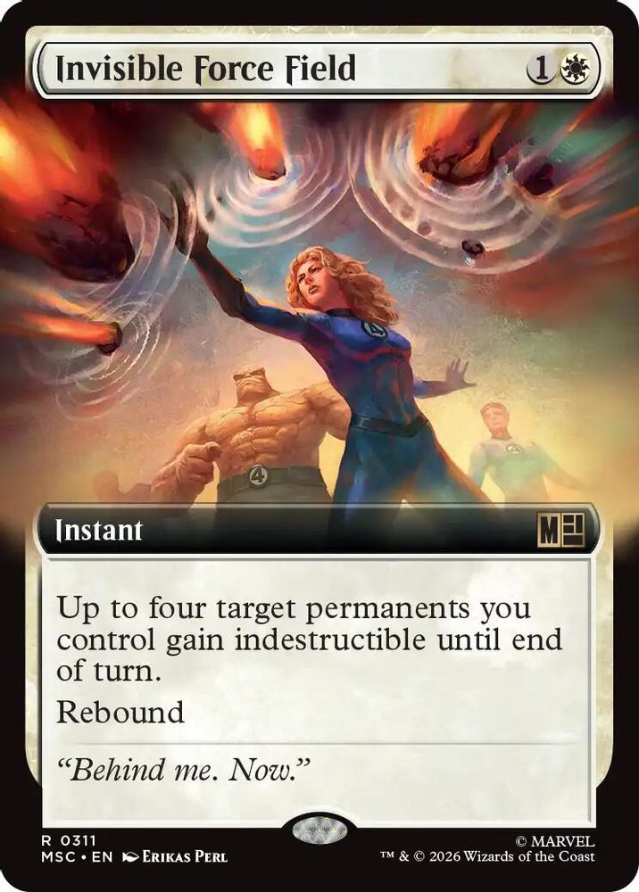 [FOIL] Invisible Force Field (Extended Art) #311 - RARE MSC -  Commander: Marvel Super Heroes