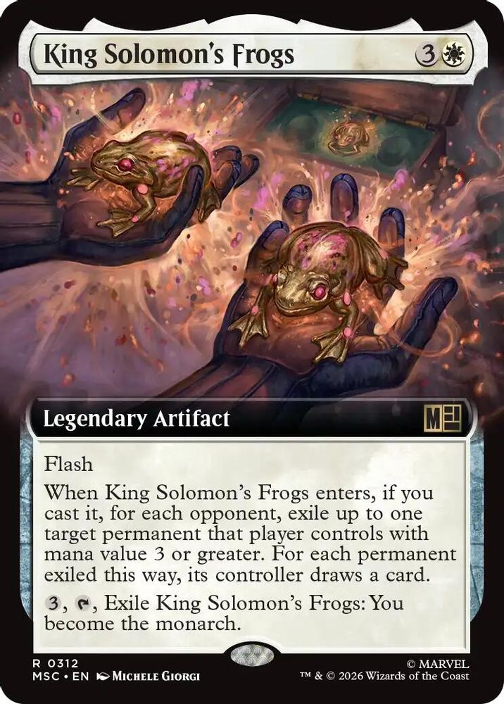 King Solomon's Frogs (Extended Art) #312 - RARE MSC -  Commander: Marvel Super Heroes