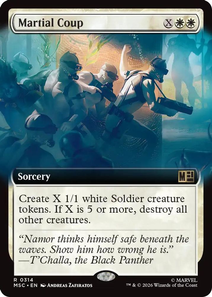 Martial Coup (Extended Art) #314 - RARE MSC -  Commander: Marvel Super Heroes