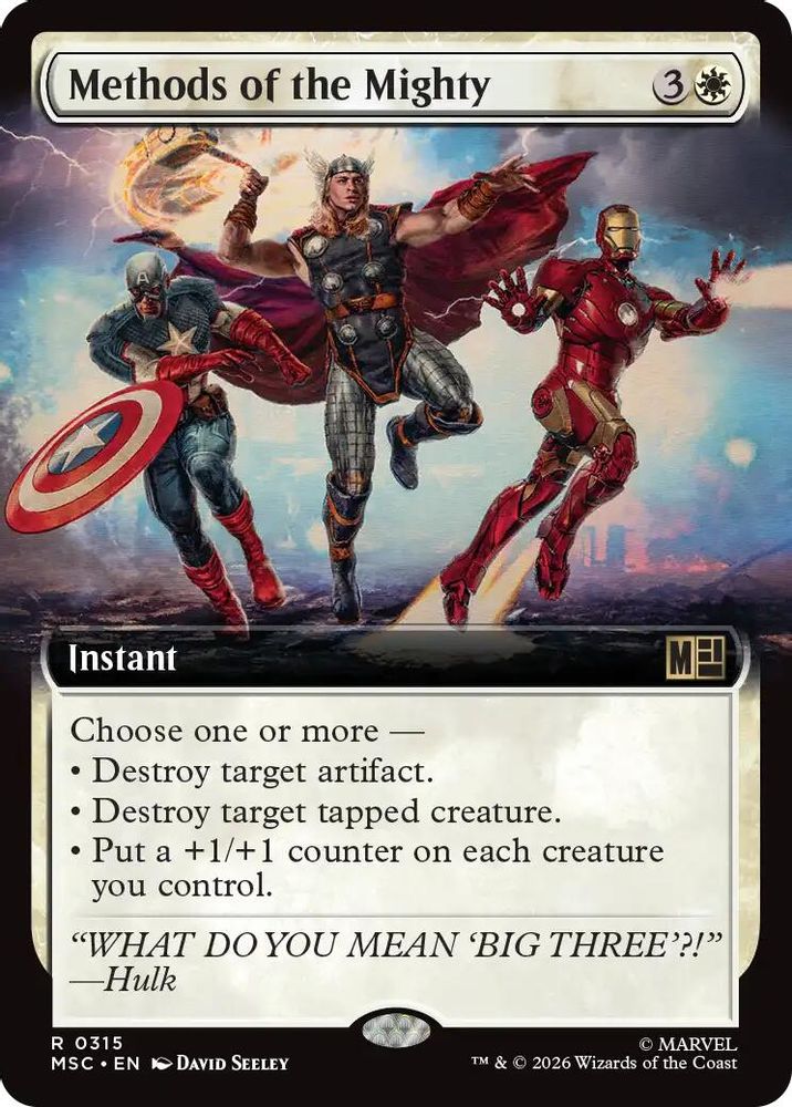 Methods of the Mighty (Extended Art) #315 - RARE MSC -  Commander: Marvel Super Heroes