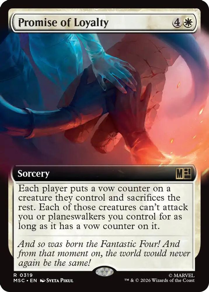 [FOIL] Promise of Loyalty (Extended Art) #319 - RARE MSC -  Commander: Marvel Super Heroes