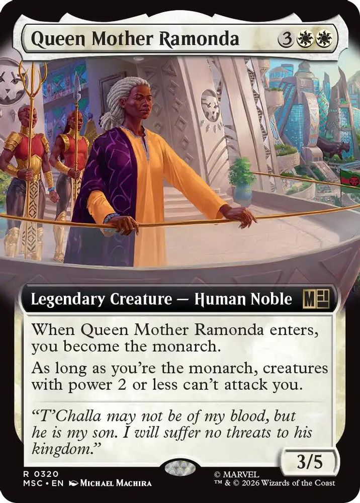 Queen Mother Ramonda (Extended Art) #320 - RARE MSC -  Commander: Marvel Super Heroes
