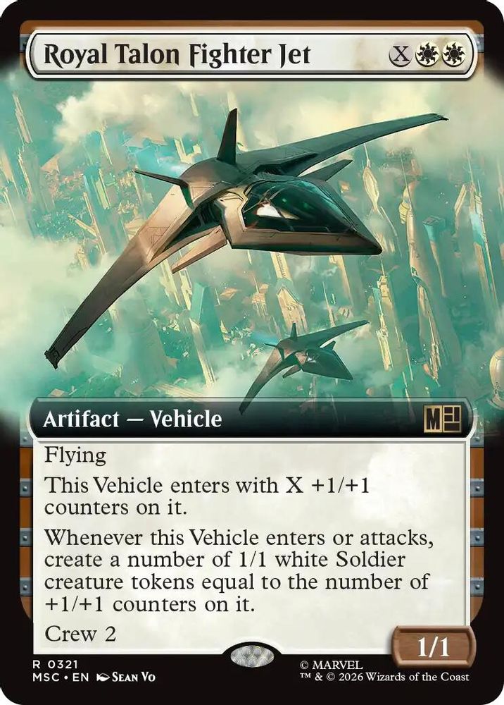 Royal Talon Fighter Jet (Extended Art) #321 - RARE MSC -  Commander: Marvel Super Heroes