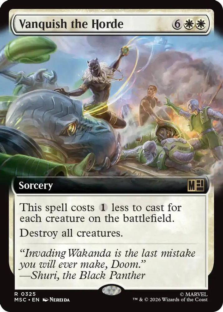 [FOIL] Vanquish the Horde (Extended Art) #325 - RARE MSC -  Commander: Marvel Super Heroes