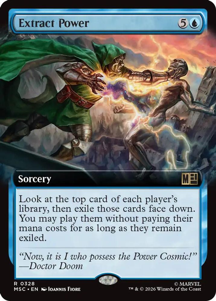 Extract Power (Extended Art) #328 - RARE MSC -  Commander: Marvel Super Heroes