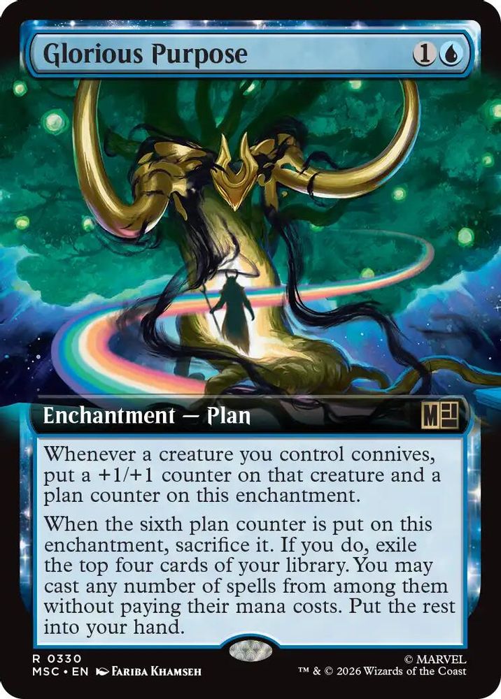 [FOIL] Glorious Purpose (Extended Art) #330 - RARE MSC -  Commander: Marvel Super Heroes