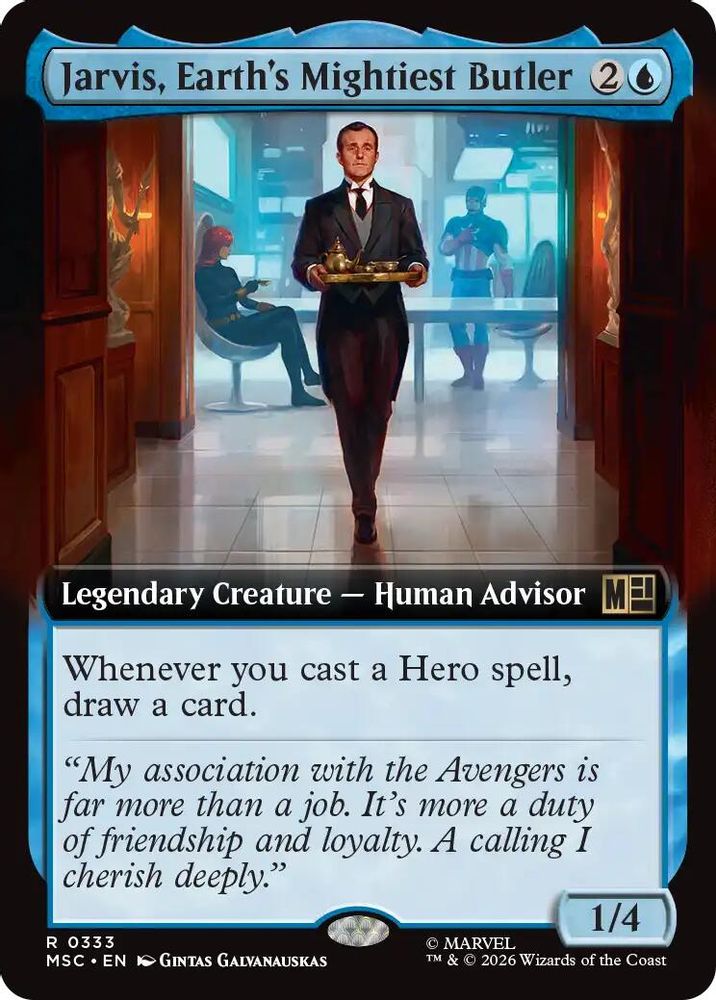 Jarvis, Earth's Mightiest Butler (Extended Art) #333 - RARE MSC -  Commander: Marvel Super Heroes