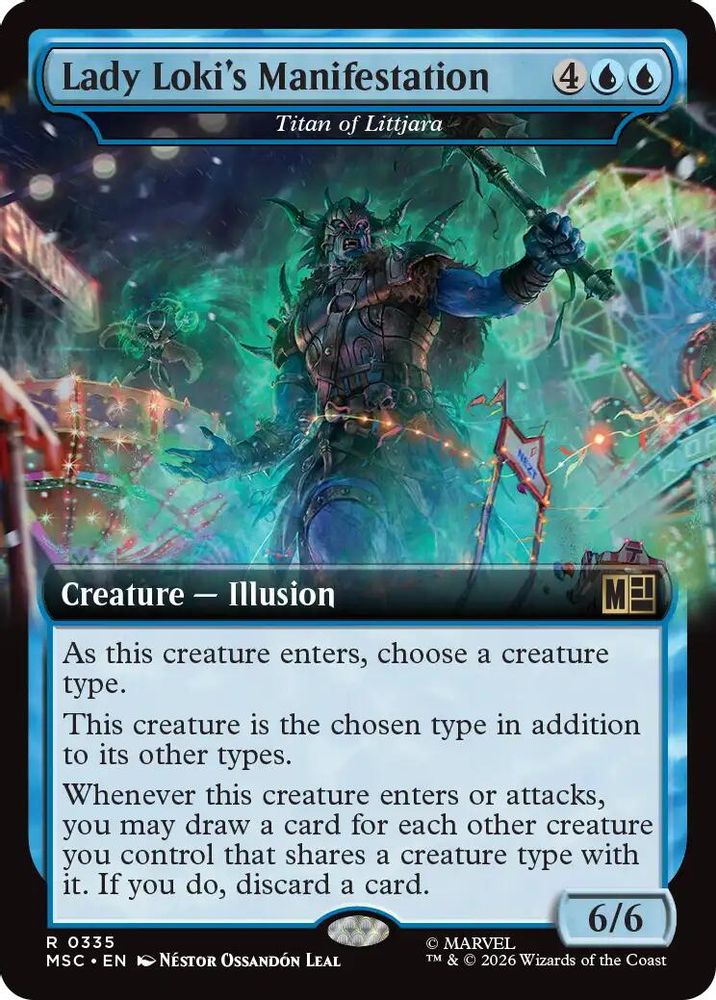 Lady Loki's Manifestation - Titan of Littjara (Extended Art) #335 - RARE MSC -  Commander: Marvel Super Heroes