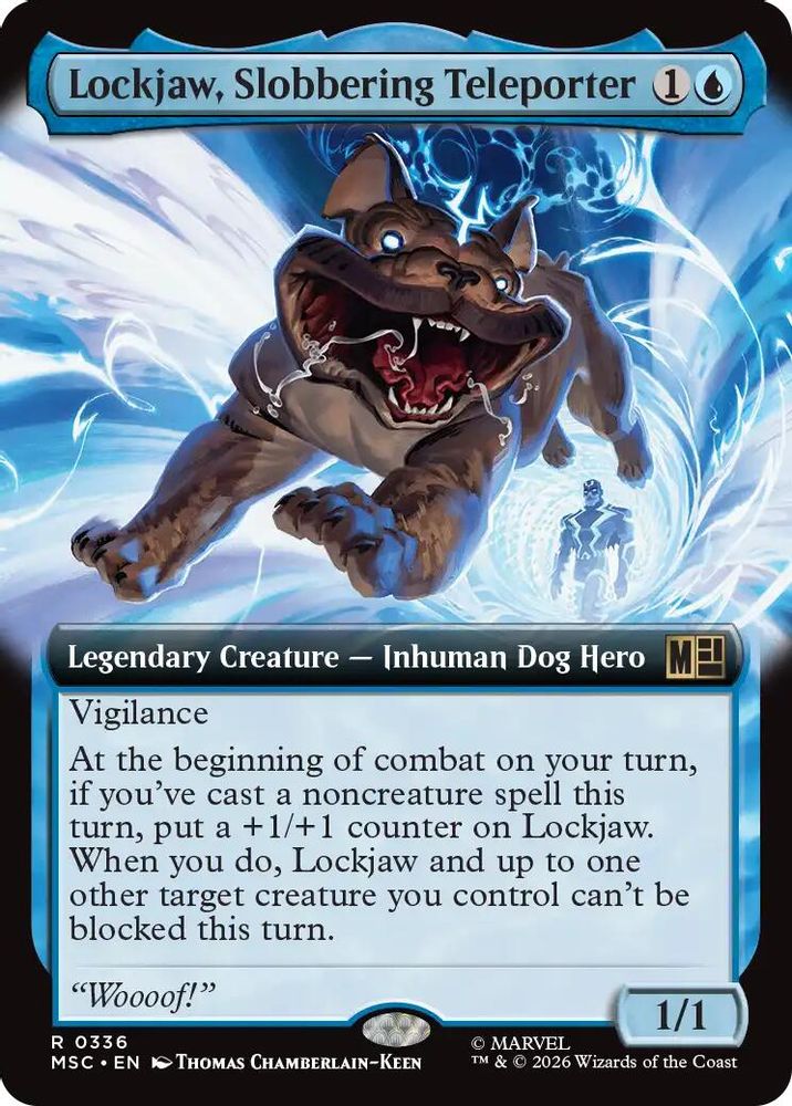Lockjaw, Slobbering Teleporter (Extended Art) #336 - RARE MSC -  Commander: Marvel Super Heroes