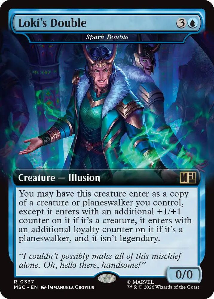[FOIL] Loki's Double - Spark Double (Extended Art) #337 - RARE MSC -  Commander: Marvel Super Heroes