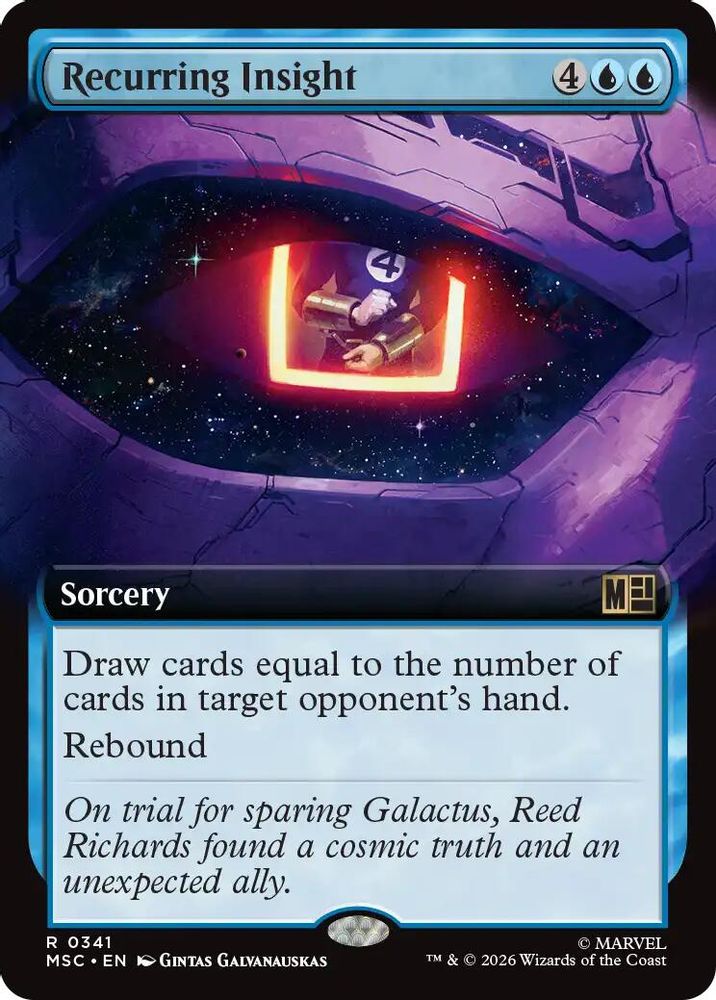 Recurring Insight (Extended Art) #341 - RARE MSC -  Commander: Marvel Super Heroes