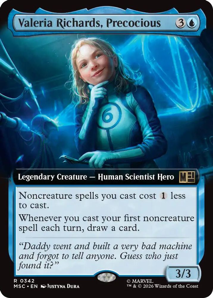[FOIL] Valeria Richards, Precocious (Extended Art) #342 - RARE MSC -  Commander: Marvel Super Heroes