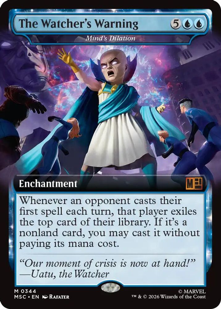 The Watcher's Warning - Mind's Dilation (Extended Art) #344 - MYTHIC MSC -  Commander: Marvel Super Heroes