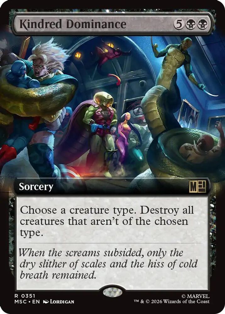 [FOIL] Kindred Dominance (Extended Art) #351 - RARE MSC -  Commander: Marvel Super Heroes