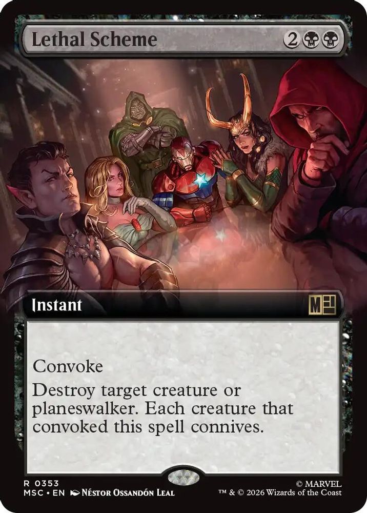 Lethal Scheme (Extended Art) #353 - RARE MSC -  Commander: Marvel Super Heroes